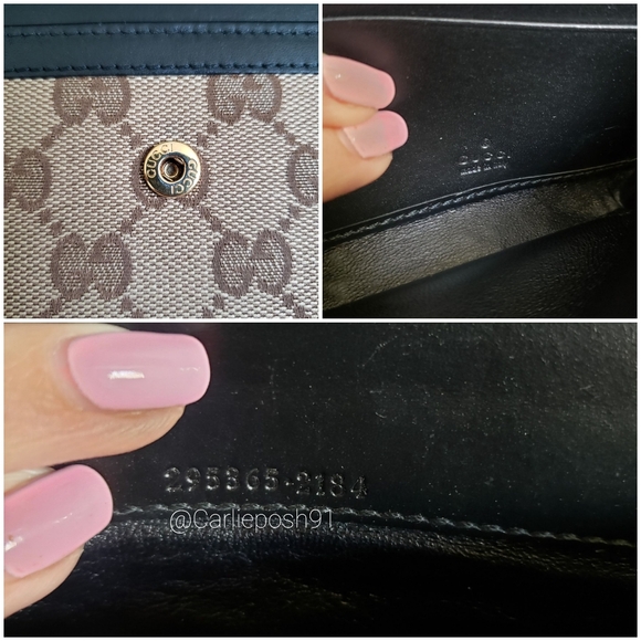 Authentic Pre-owned Gucci Monogram Canvas Studded Flap Wallet - Picture 14 of 15